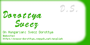 dorottya svecz business card